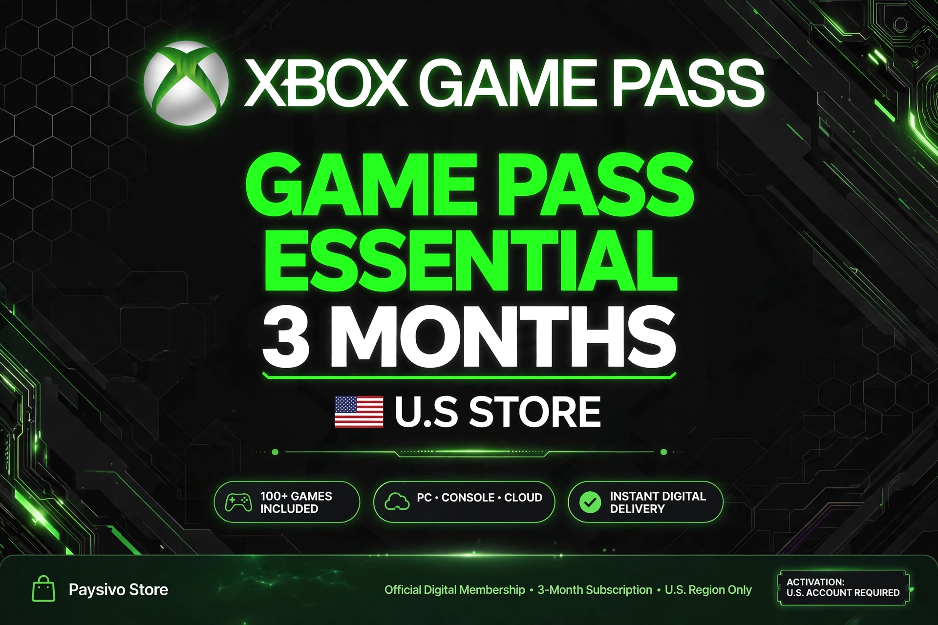 Xbox Game Pass Essential USA 3 Months